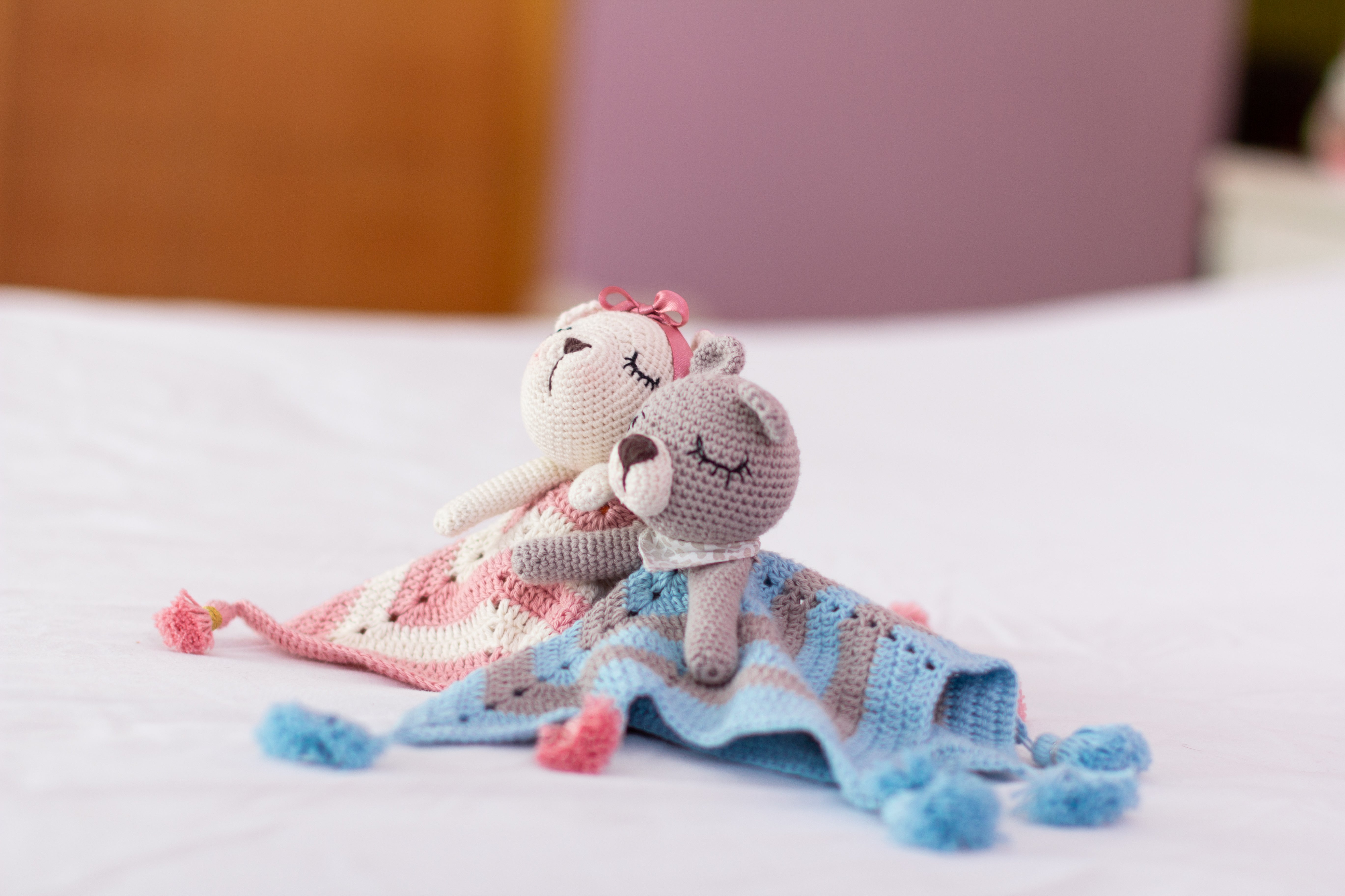 Crochet Security Blanket-toddler toys-small baby toys-Wanuna