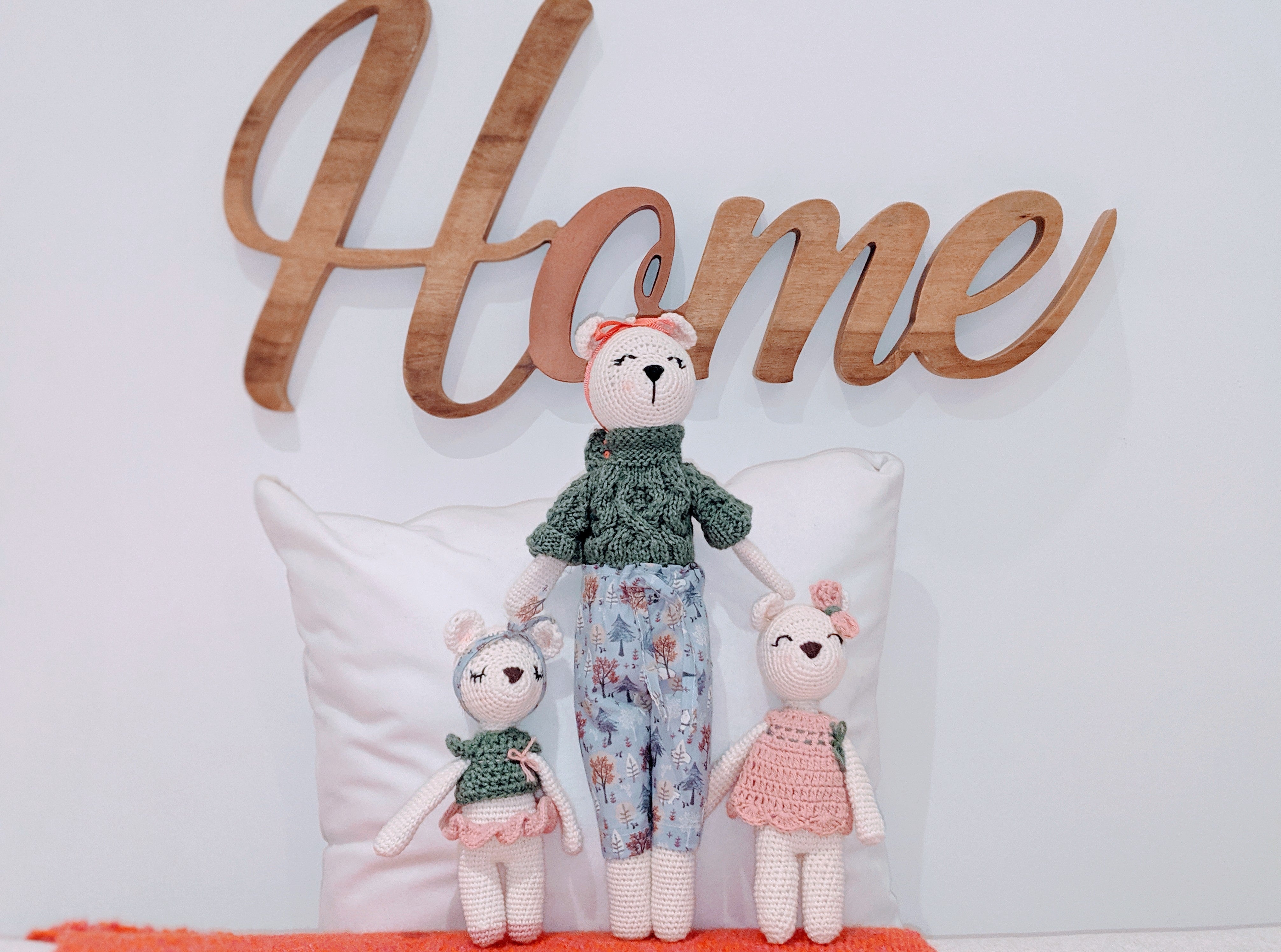 Crochet Fiorella & Twins Set-toddler toys-small baby toys-Wanuna