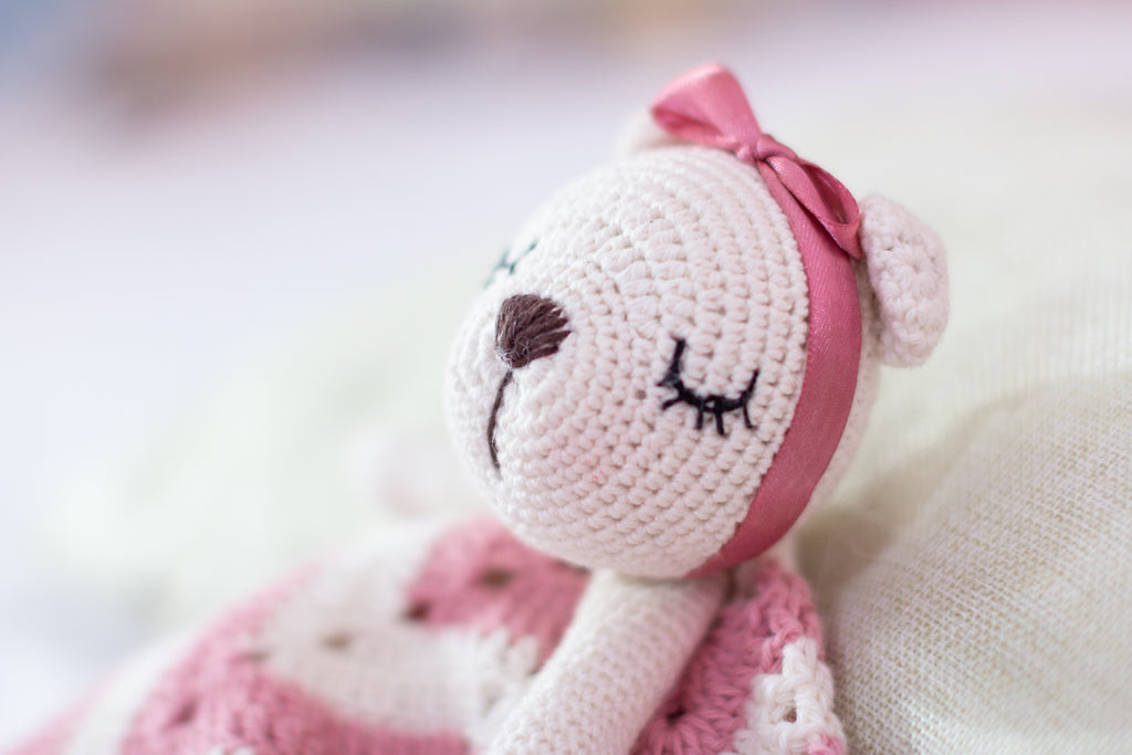 Crochet Security Blanket-toddler toys-small baby toys-Wanuna